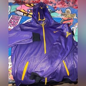 Kobe Bryant Nike Therma-Fit Zip Hoodie Purple Black Mamba Snake Skin